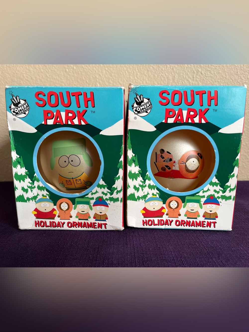 South Park Holiday Ornaments - Set of 2 (Kyle & Kenny)